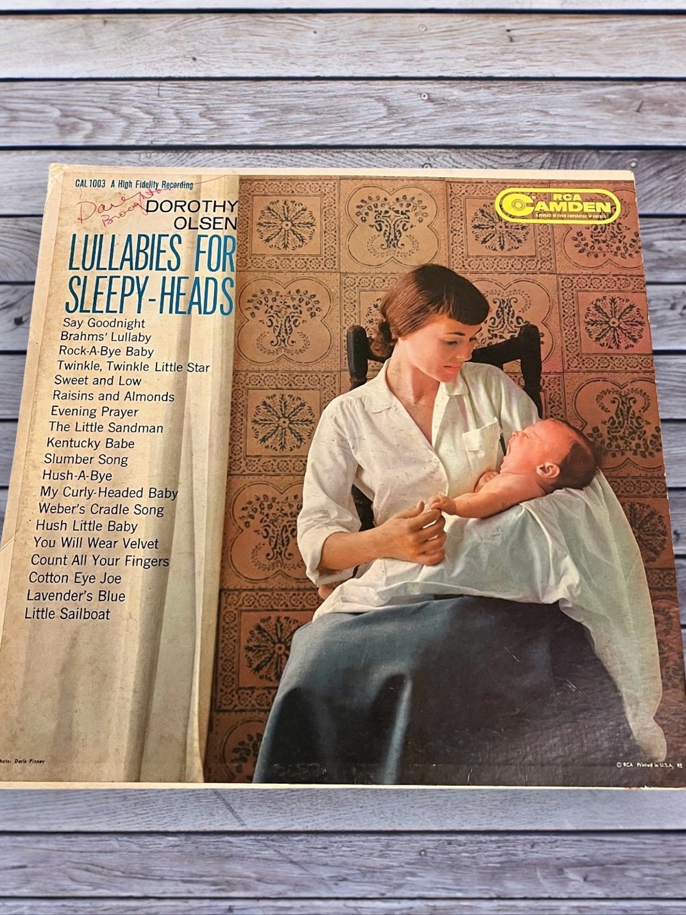 Dorothy Olsen "Lullabies for Sleepy-Heads" Vintage Vinyl Record - RCA Camden